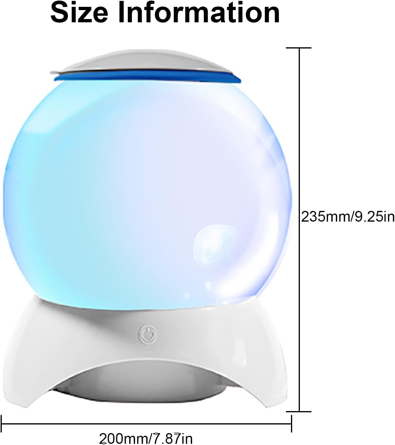 Clear Jellyfish Aquarium with Led and Pumping for Hobbyists and Beginners Round Sphere Aquarium for Desk Table Round Fish Tanks with Stand