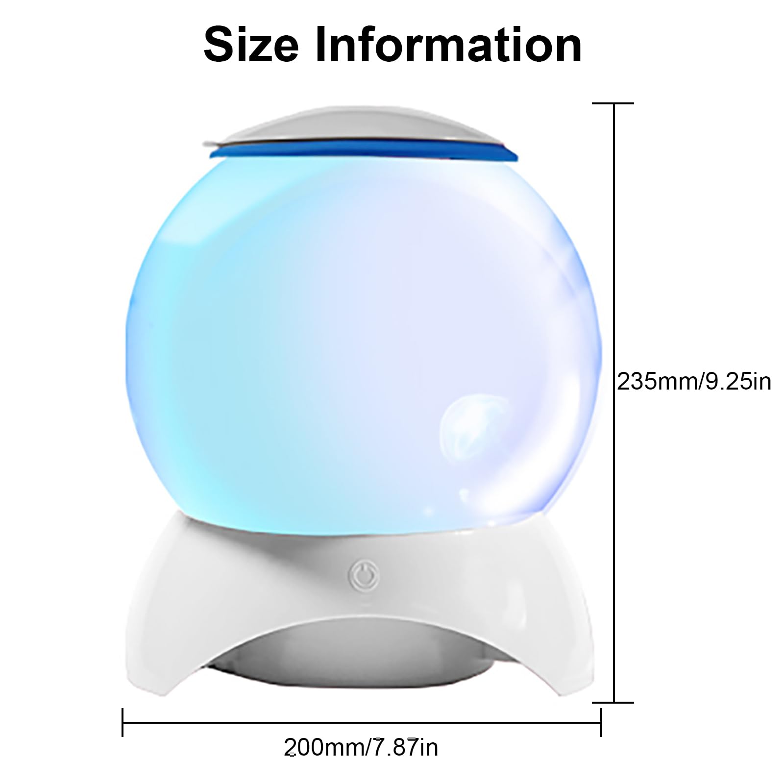 Klare Quallen-Aquarien mit LED-Beleuchtung, entspannender Heimakzent, dekorativ, klar, rund, Quallen, Aquarium