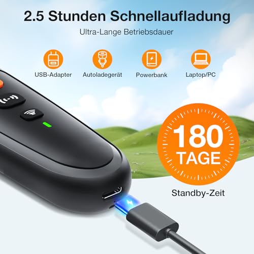 HZK Anti Bell Gerät Hunde,Ladefähiges Handheld Antibell Ultraschall Gerät,3 Modi,Geeignet für Kleine, Mittlere und Große Hunde,Drinnen und Draußen