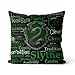 Housses de Coussin serpentard crête pottermore Housse de Coussin imprimé Coton Lin Housses de Coussin de Luxe décorer 50x50cm