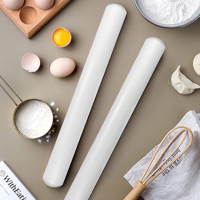 Ochtend ® 10" White Rolling Pin for Baking | Dough Roller Bar for Cake, Gum Paste, Fondant, Pastry, Cookies & Pie Crust | Non-Stick Baking Tool (10 Inch) 4