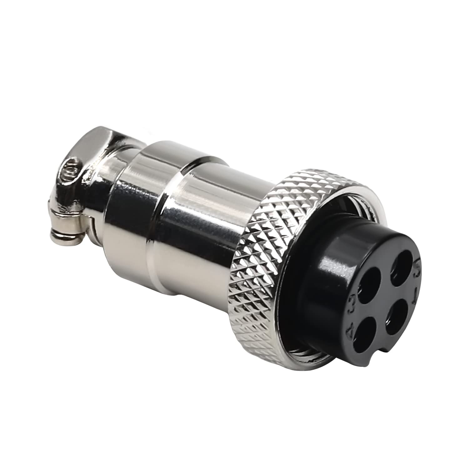 Heyiarbeit Aviation Connector 6P 15A GX25-6 Waterproof Male Wire Panel Power Chassis Metal Fittings Connector Aviation Silver