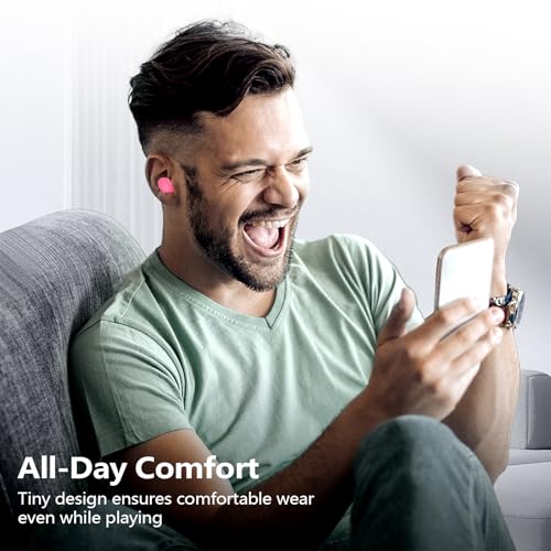 Kurdene K2 Wireless Earbuds Bluetooth 5.3 - Light-Weight Deep Bass Headphones, Hot Pink - 8