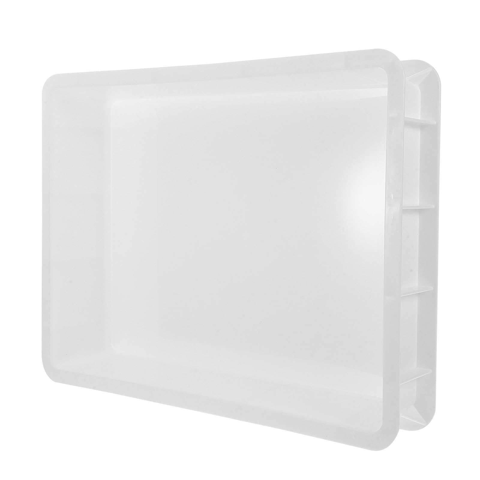 Caja de Fermentación sin Tapa Apilable de Plástico Blanco Diseño Que Ahorra Espacio y Retiene Humedad para de Pizza para Panadería y Cocina