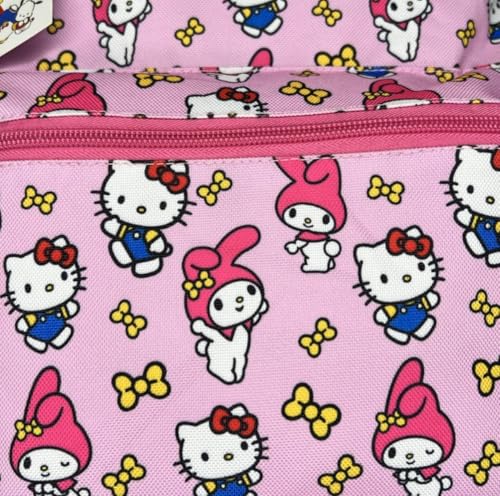 Image of Forward My Melody All Over Nylon Pink Kids School Backpack 16 inch School Bookbag for Girls