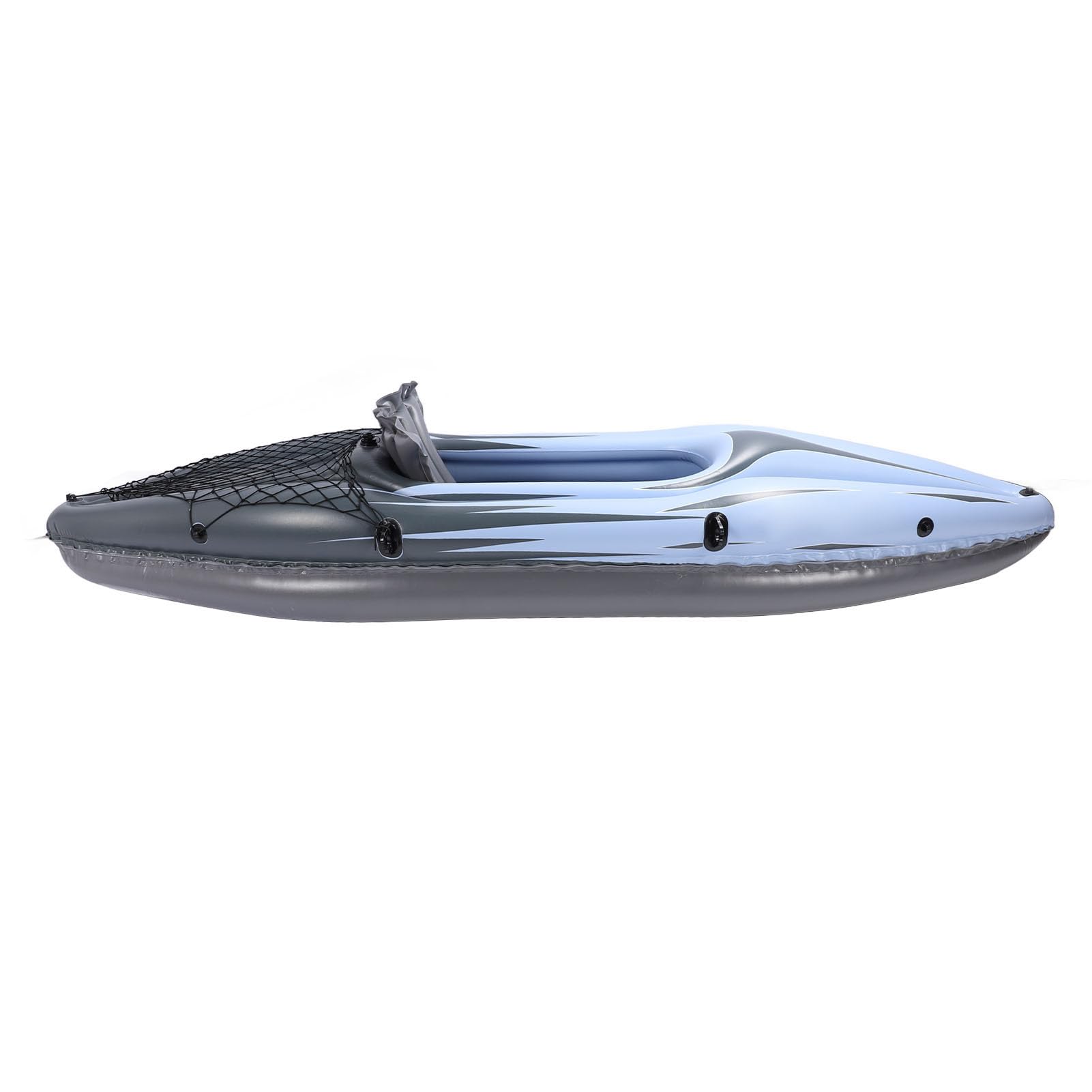 Ensemble de Kayak Gonflable pour 1 Personne, canoë Gonflable avec Plancher Rigide et Fonction Debout, Bateau Gonflable en PVC résistant aux UV avec Pompe à Main, pagaie et Sac de r