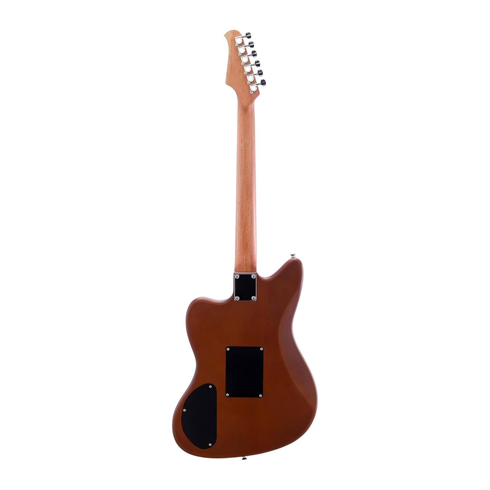 Semi Hollow Elektryczna Gitara Akustyczna Matowy Brązowy Profesjonalny Instrument Muzyczny