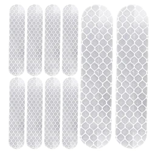 Zunishaone Pegatinas reflectantes para sombreros – 10 adhesivos de seguridad de alta visibilidad, accesorios de motocicleta