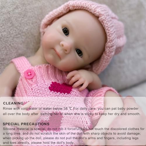 Muñeca Reborn de Silicona Realista de 12 Pulgadas miniatura 6
