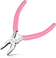 Vista 24 de Alicates de punta plana de 7.5 pulgadas de largo, mandíbula dentada, alicates de punta de pato, suministros para fabricación de joyas, pesca