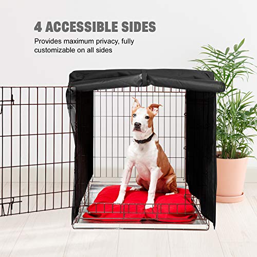 Downtown Pet Supply - Universal Fit Dog Crate- Rip Resistant Polyester Fabric Dog Kennel Cover with Side Windows and… - Image 3