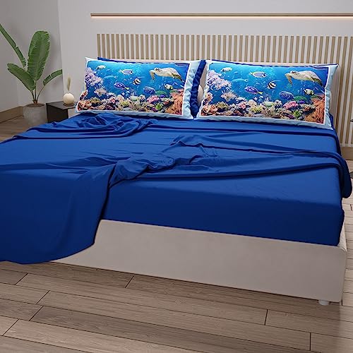 PETTI Artigiani Italiani, Double Bed Sheets in Cotton with Pillowcases in Digital Print - Image 3