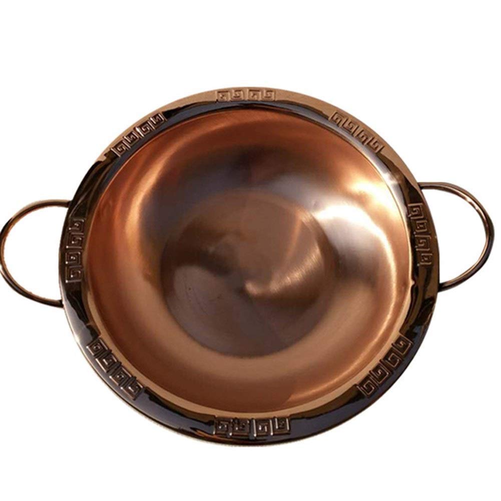Amazon｜S-TING 鍋 40センチメートル世帯レストランフラット銅ポット  
