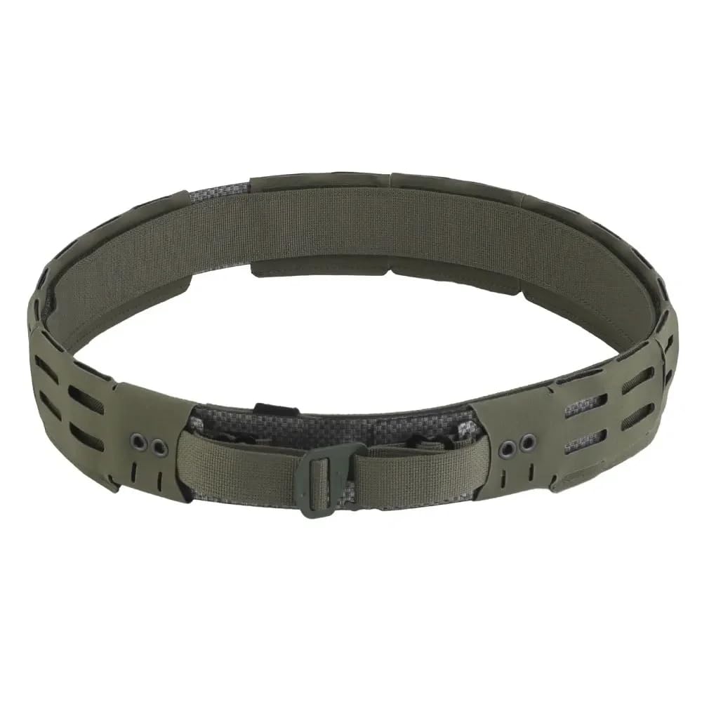 Peminkoo Pasek taktyczny MOLLE 2 w 1 lekki myśliwski wojskowy pas bojowy z szybkozłączką metalowa klamra airsoft strzelanie męski pasek