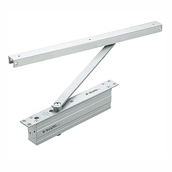 B-GUARD Automatic Hydraulic Concealed door closer Double Speed Pelmet Arm Door Closer Aluminium And Wooden door Premium Heavy Duty for Residential/Commercial Purpose with Fitting Set (Silver). Weight Capacity: 30kg- 80kg