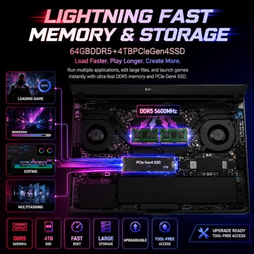 Image of ASUS ROG Strix G18 Gaming Laptop, 18 inch 2.5K 240Hz Nebula Display, Intel 24-Core Ultra 9 275HX(Up to 5.4GHz), GeForce RTX 5070, 64GB DDR5 RAM, 4TB PCIe Gen4 SSD, Wi-Fi 7, RGB Backlit KB, Windows 11 Pro