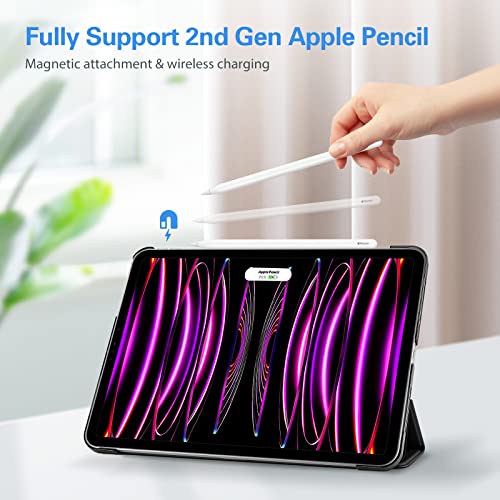 Image of ProCase iPad Pro 12.9 Case 4th Generation 2020 & 2018, [Support Apple Pencil 2 Charging] Slim Stand Hard Back Shell Smart Cover for iPad Pro 12.9 inch 4th Gen 2020 / iPad Pro 12.9 inch 3rd Gen 2018 aa‚¬a€oeB