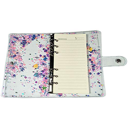 SUSHUN A5 A6 Glitter Lentejuelas Carpeta de Hojas Sueltas Cubierta de Cuaderno Papelería Escuela Oficina 3 Cover