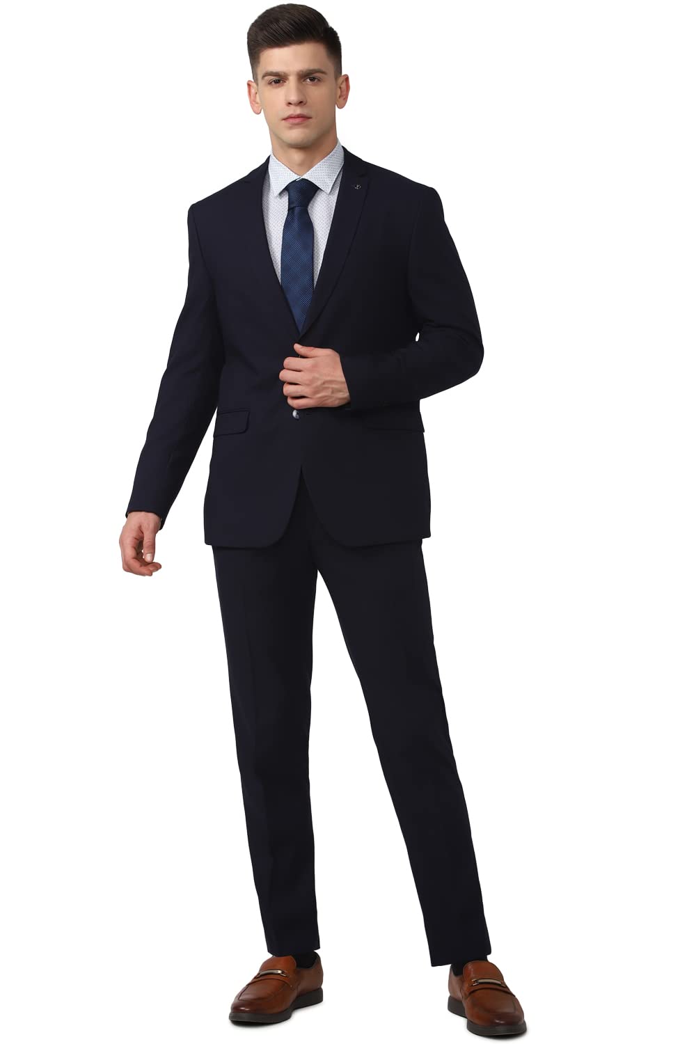 Men's Polyester Blend Two Piece Suit-Dress Set