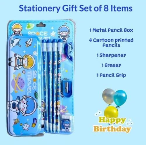 Image of Pack of 6 Stationery sets for birthday return gifts for boys and girls. Best Return gifts for kids party in bulk (Design 4)