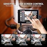 FEELWORLD LUT7 7" 2200nit 1920x1200 FHD IPS Touchscreen Camera DSLR Field Monitor with 3D LUT Waveform HDR 4K HDMI in Out, F750 Battery and Carry Case, ‌Auto Bright Adjustment for Outdoor