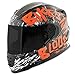 Speed and Strength SS1310 Bikes Are In My Blood Matte Black/White/Orange Full Face Helmet - X-Large