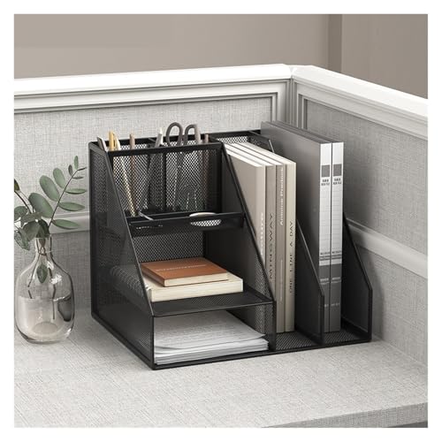 Organiseur de bureau bac à courrier blanc porte-documents de table - 5