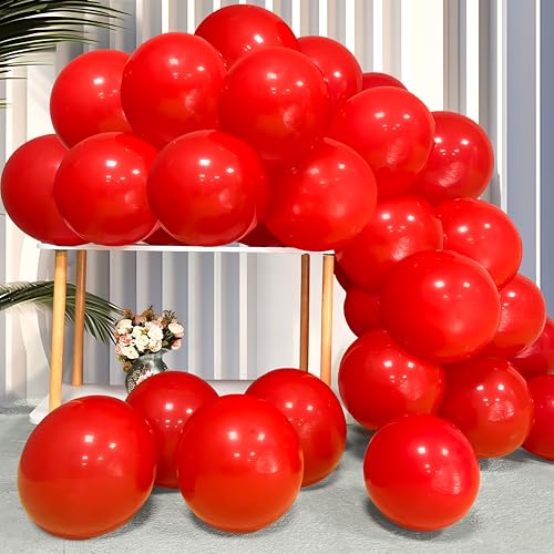Firomi 100 Pack 12-Inch Red Helium Balloons