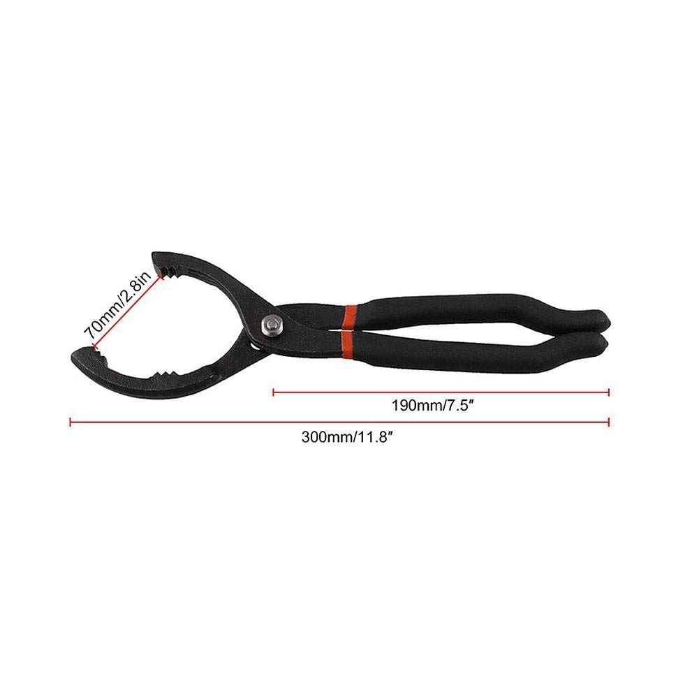 Chiave A Pinza Per Filtro Olio Auto Universale – Regolabile Da 7 A 15 Cm (2.8-5.9 Pollici) – Impugnatura TPR Antiscivolo, Leva Lunga 30 Cm