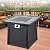 Rectangular Propane Outdoor Fire Pit Table, 28 Inch Outdoor Gas Fire Pit with/Protective Cover,50,000 BTU, CSA Certified, Featuring an Iron Grille Design,for Outside Patio Deck, Garden and Backyards