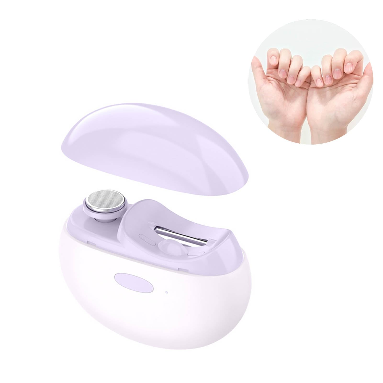 2 in 1, tagliaunghie elettrico multifunzione portatile con lucidatura per adulti, casa, ufficio