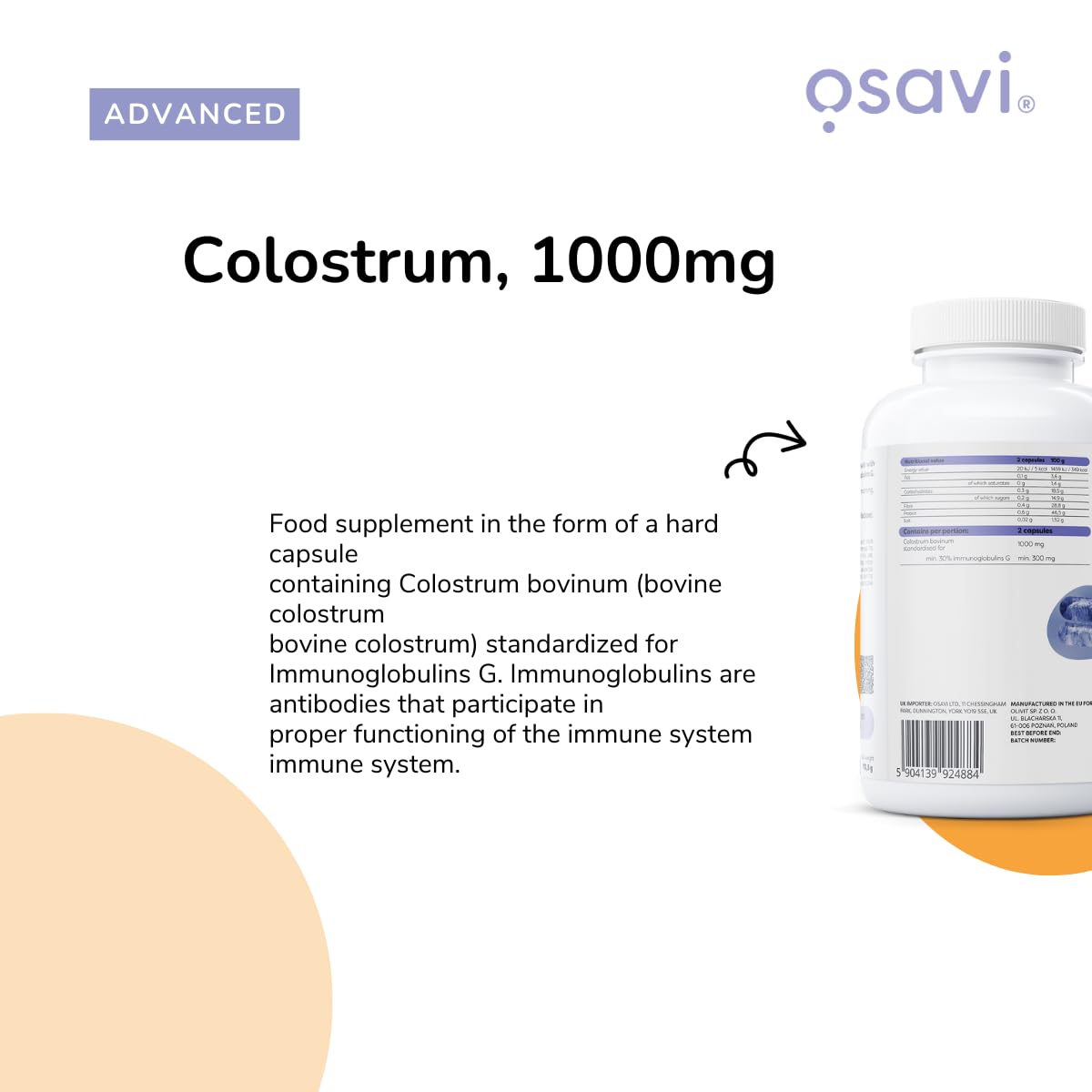Colostrum, 1000mg - 120 caps