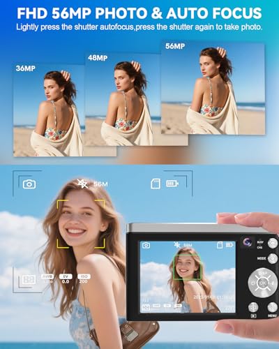 Digital Camera,5K 56MP Cameras for Photography