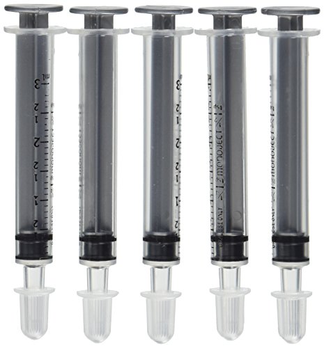 5 Pack 3ML 3CC 6/10 Tsp. Slip Tip Syringes w/o needle.