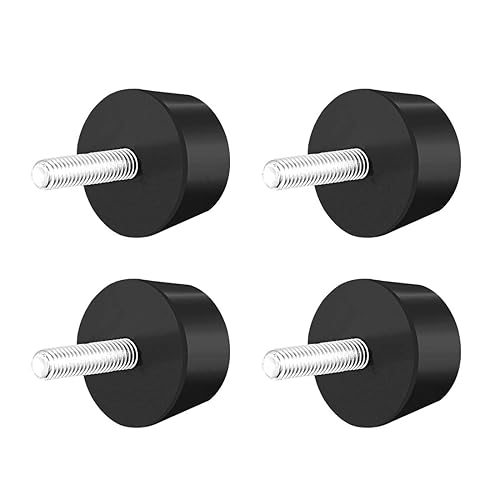 uxcell Aisladores cónicos de vibración de goma de 1.5 "x 0.79" amortiguador de choque con pernos roscados M8 x 1.181 in, 4 piezas