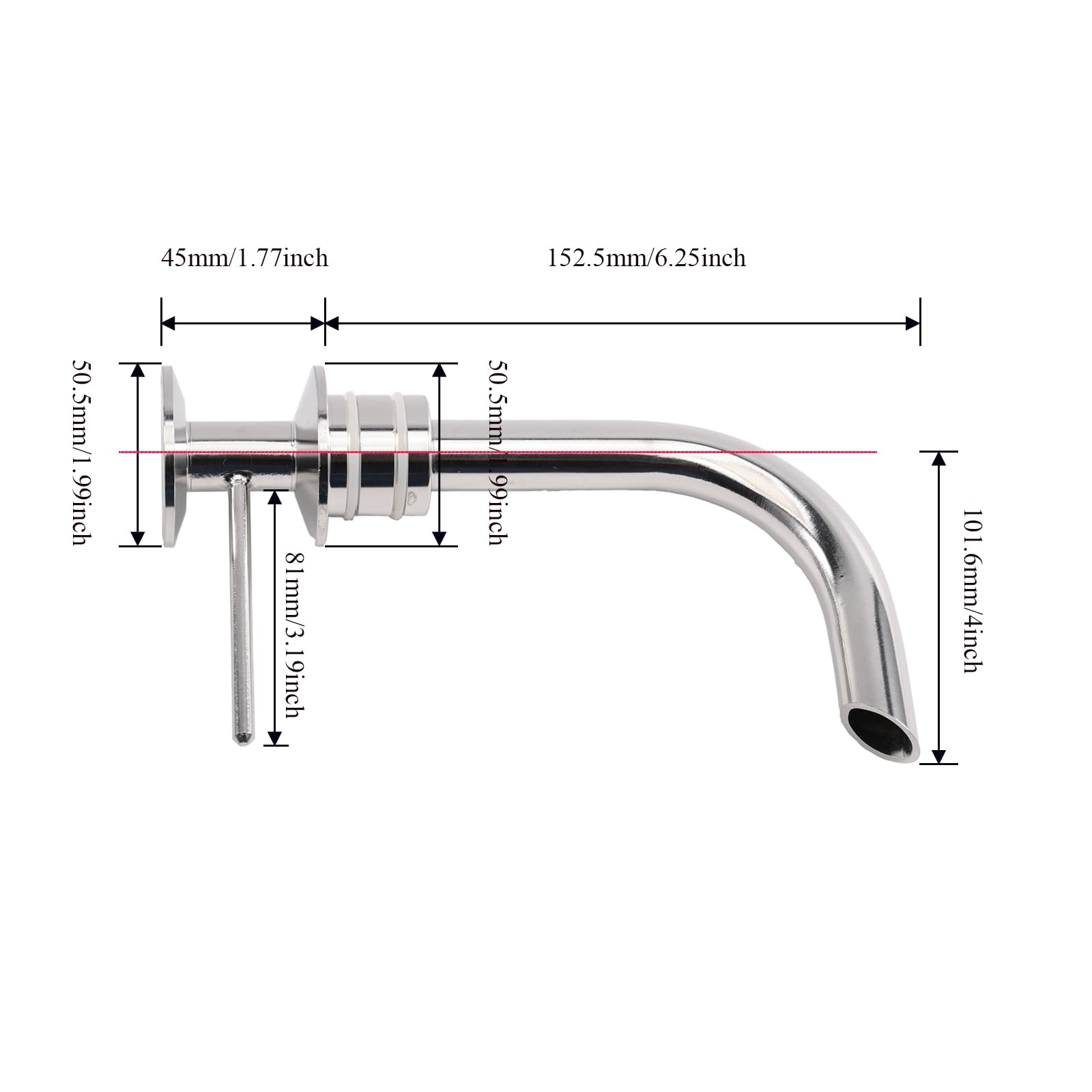 Drehbarer Edelstahl-Racking-Arm mit Dual-O-Ringen, konisches Fermenter-Zubehör für Heimbrauen, perfekt für einfache Übertragung und Klarheit