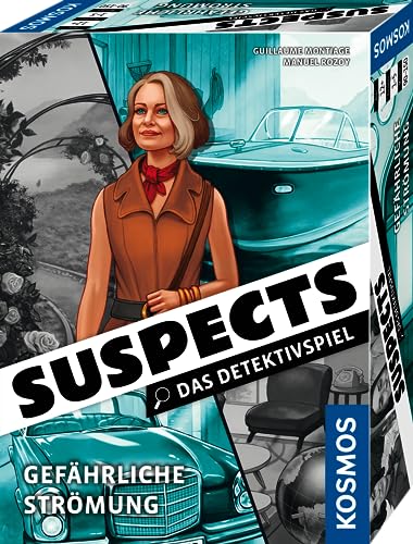 KOSMOS 683658 Suspects - Gefährliche Strömung Das Detektivspiel Krimispiel spannendes Gesellschaftsspiel zum Ermitteln Mord-Fall lösen Amazon Exklusiv ab 12 Jahren für 1-5 Personen