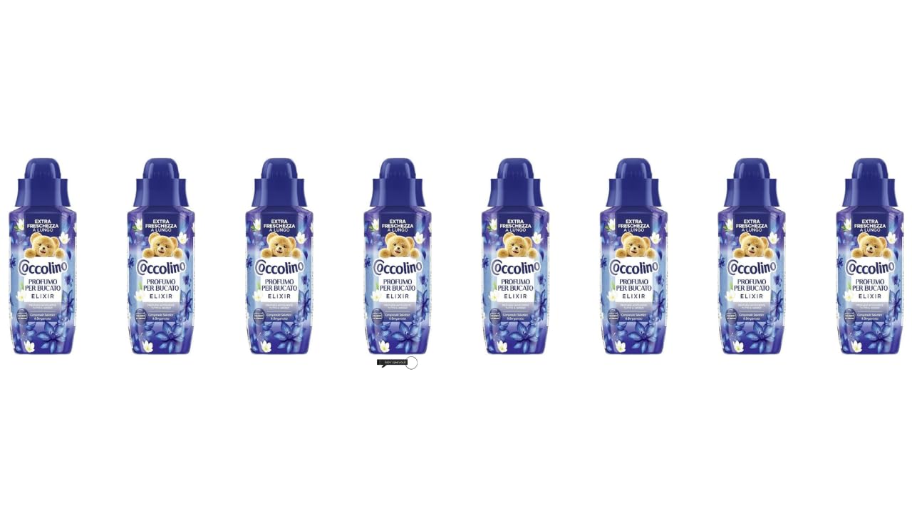 8 x Coccolino Laundry Perfume Profumo per Bucato Elixir Liquid Perfume for Laundry with Wild Bellflower and Bergamot 342 ml,+ Italy Shop Service Kostenloser Schlüsselanhänger