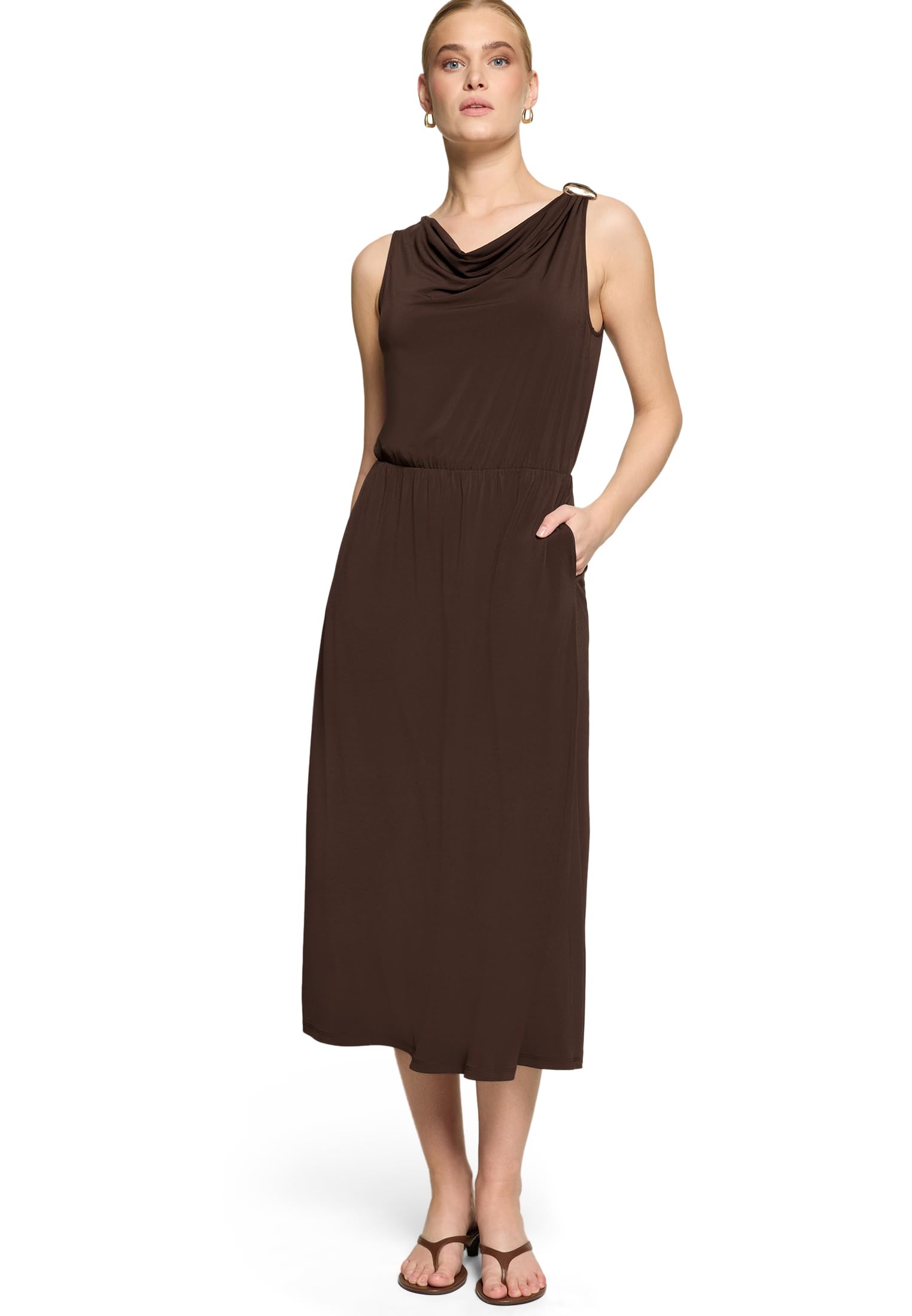 zero Damen Midikleid mit Schnalle
