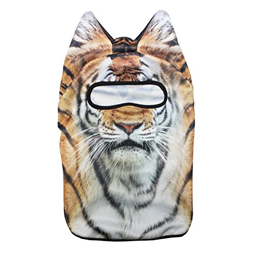 Image of WTACTFUL 3D Animal Ears Balaclava, Breathable Face Mask for Halloween