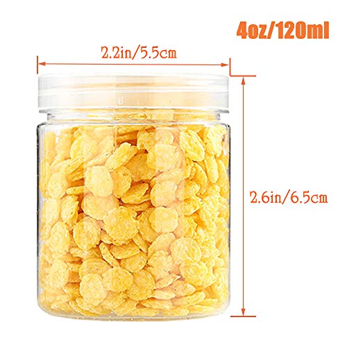 20 Pack 4oz Round Plastic Jars with Lids Empty Clear Slime Containers,Wide-Mouth Refillable Storage Containers for… - Image 3