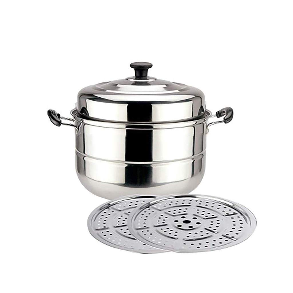 Vaporizador de Acero Inoxidable de 1 Nivel, Olla de cocción al Vapor de inducción de Alimentos, vaporizador de Utensilios de Cocina Dim Sum for Herramienta de Cocina