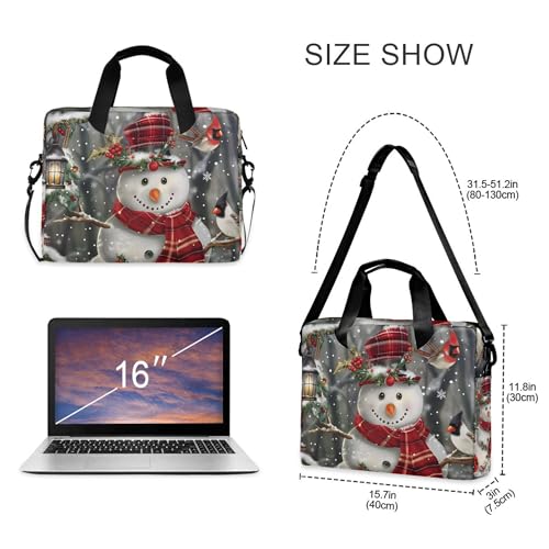 Maletín para portátil con diseño de muñeco de nieve miniatura 4