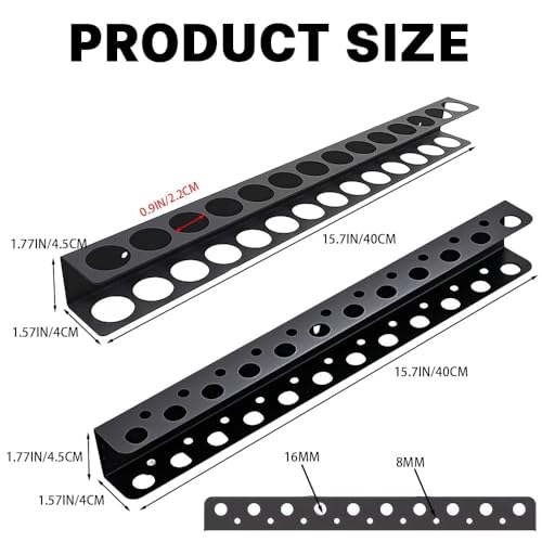 GSCRE Werkzeughalter Wand, 2 Stück Werkzeugwand Metall mit 14 & 23 Loch Zangenhalter Schraubendreher Halterung Werkzeughalterung Wand Werkstatt Organizer für Garage, Werkbank, Werkzeugwand Metall