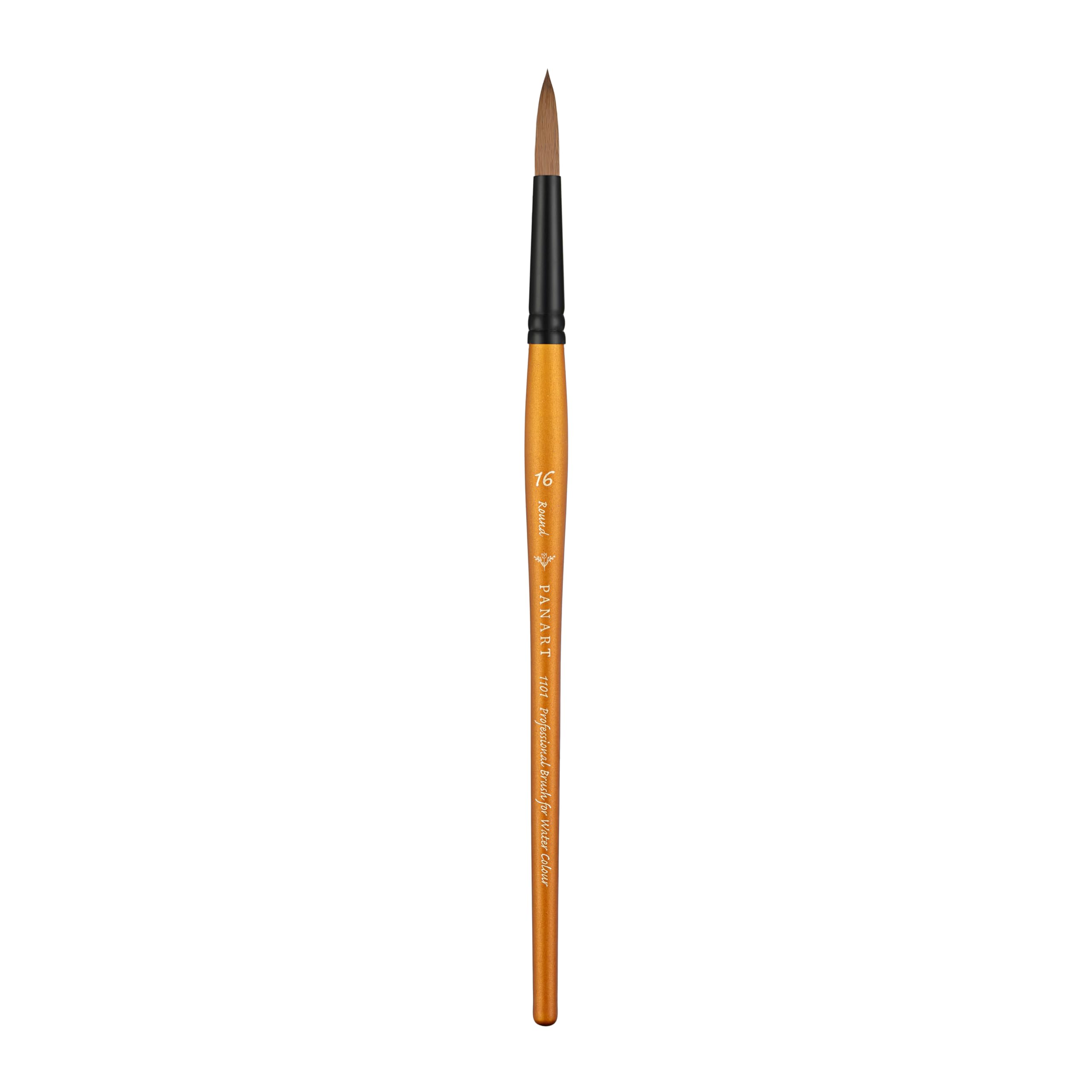 Pan Art Synthetic Sable Round No. 16 – Detail & Wash Brush for Watercolour & Gouache – Reliable Brush for Students & Pros Paintbrush for Fine Art, Craft & Illustration – 1 Unit