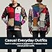 Shopoholic FashionMen's Tye Dye Patchwork Hippie Jacket Fleece Lined Festival Boho Hippy Sweater (XL)