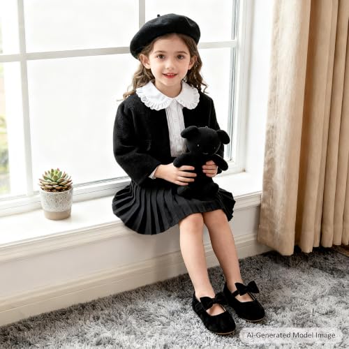 Image of Felix & Flora Toddler Flower Girl Dress Shoes - Girl Ballet Flats Party School Shoes Wedding