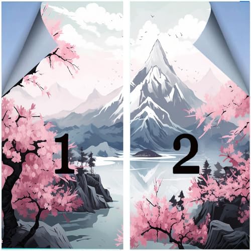 Vinilo adhesivo para ventana con diseño Japonés 2 piezas miniatura 3