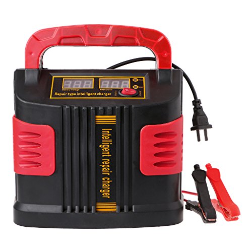 Meatyhjk 350W 14A Auto Plus Ajustar LCD cargador de batería 12V-24V arrancador de coche portátil