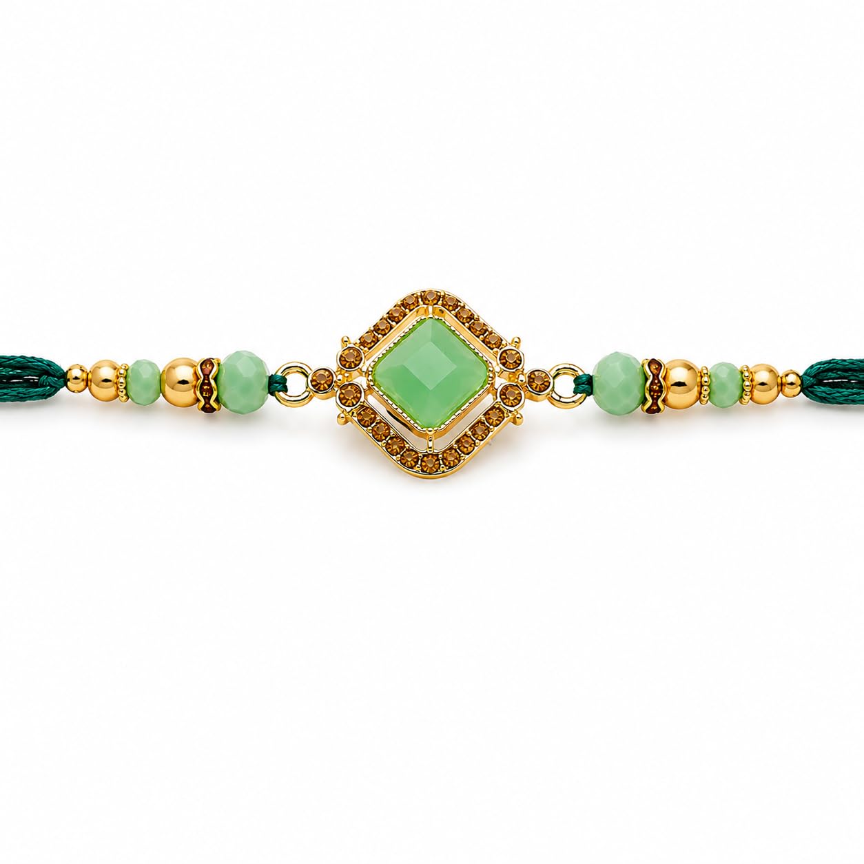 Teal Meenakari Premium Pendant Rakhi